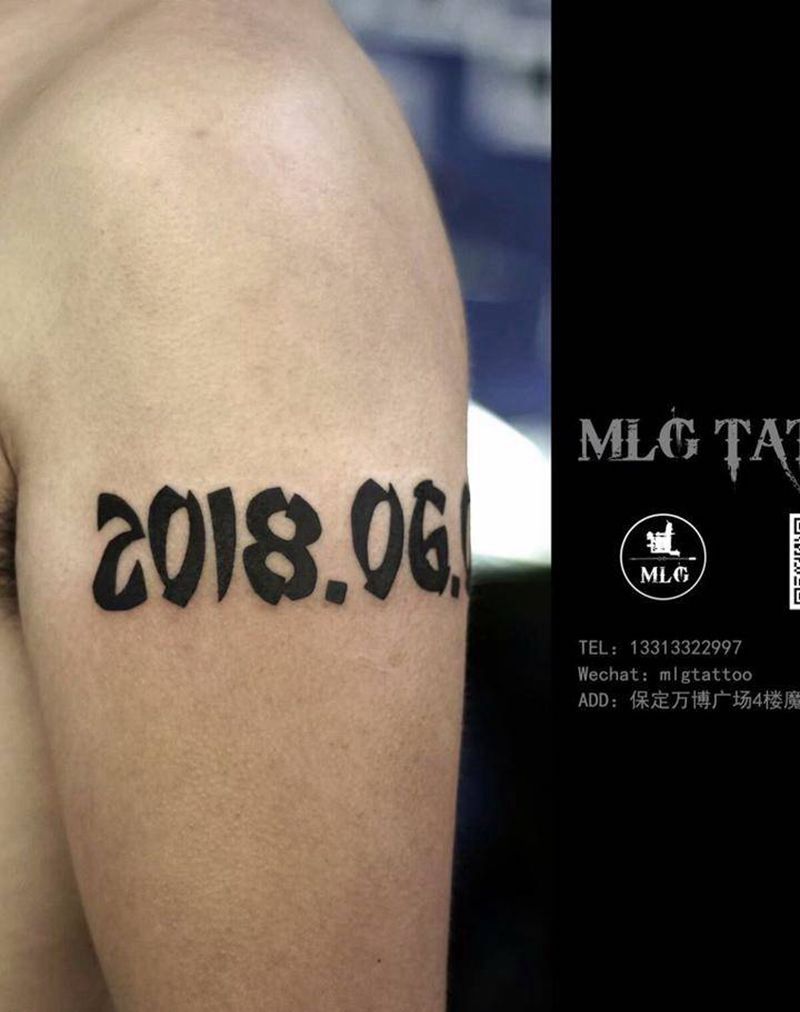 大臂数字作品欣赏纹身图片