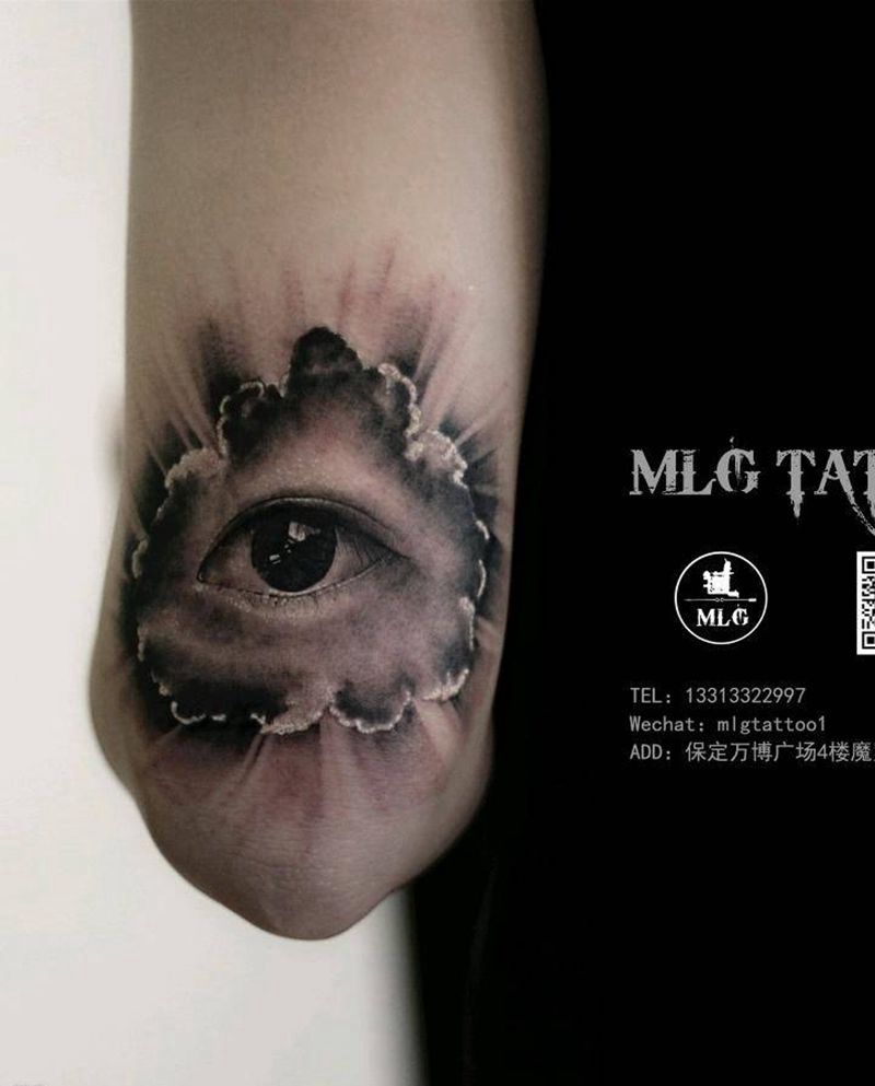 写实上帝之眼纹身图片