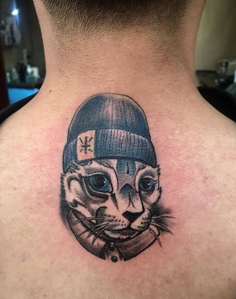 喵星人纹身图片