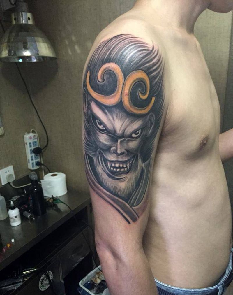 斗战圣佛完成！纹身图片