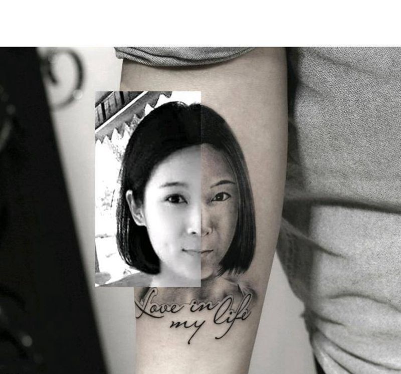 肖像写实纹身图片_手臂欧美写实纹身图案