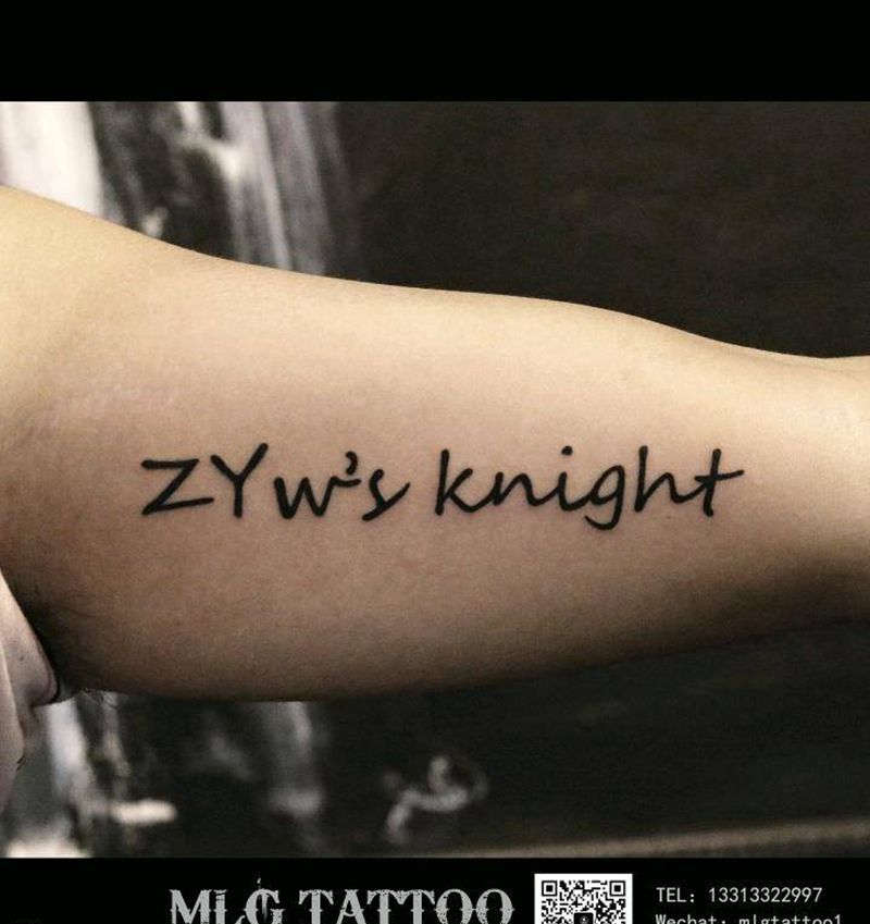 字纹身图片_手臂颈部花体字纹身图案