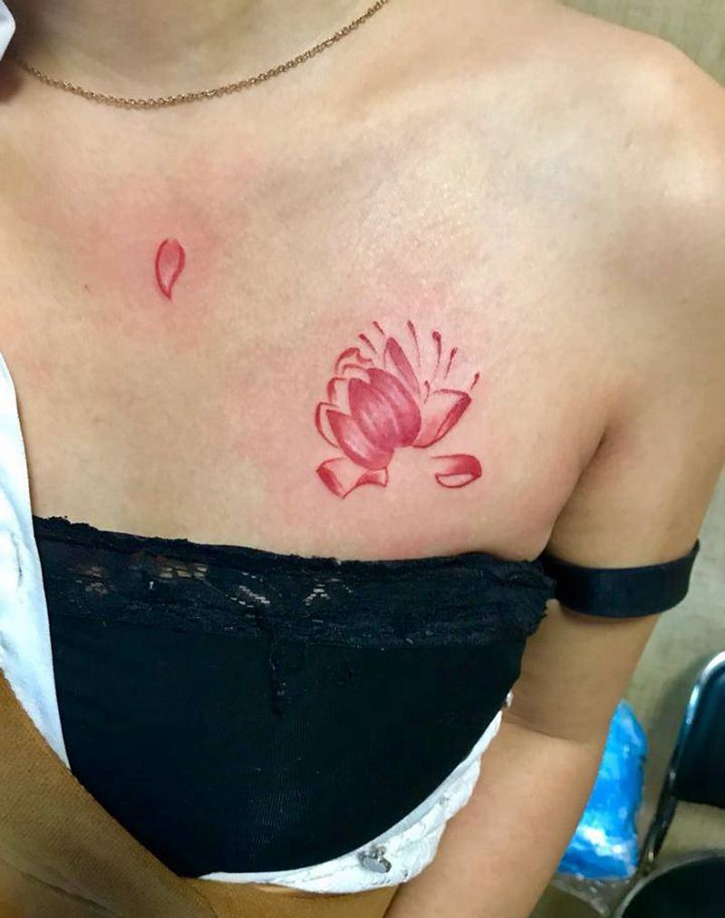 小花自带图案纹身图片