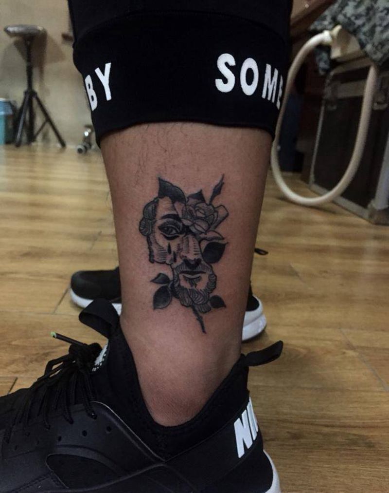 有故事的男人纹身图片