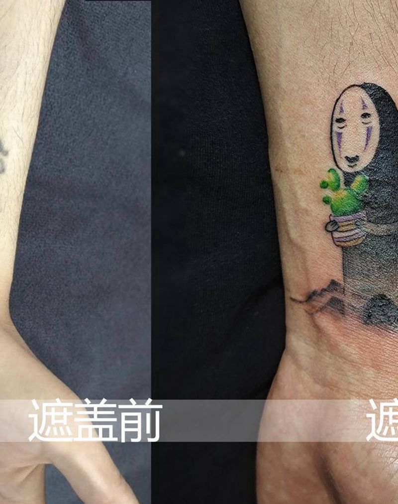 花炎刺青作品纹身图片_手部水彩纹身图案