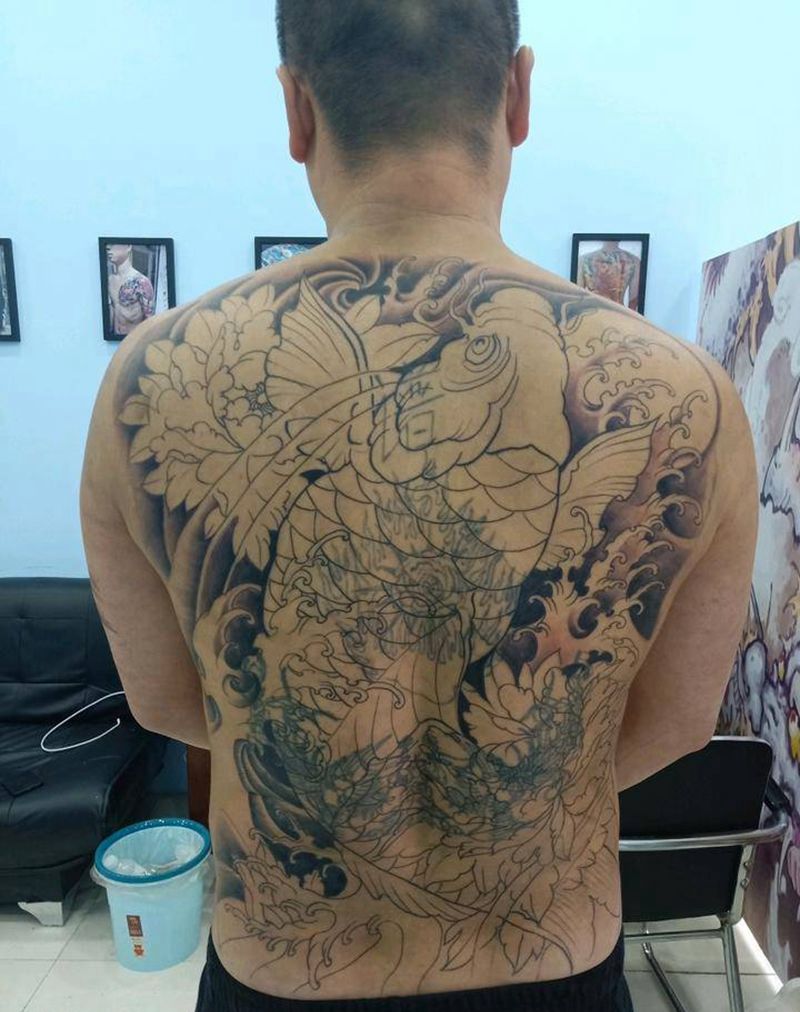 遮盖未完成纹身图片