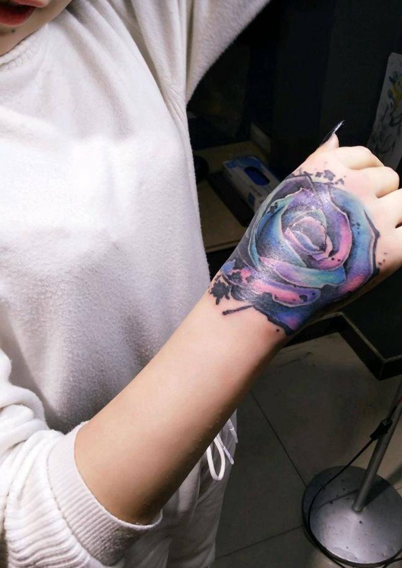 失败纹身遮盖纹身图片_手部纹身图案