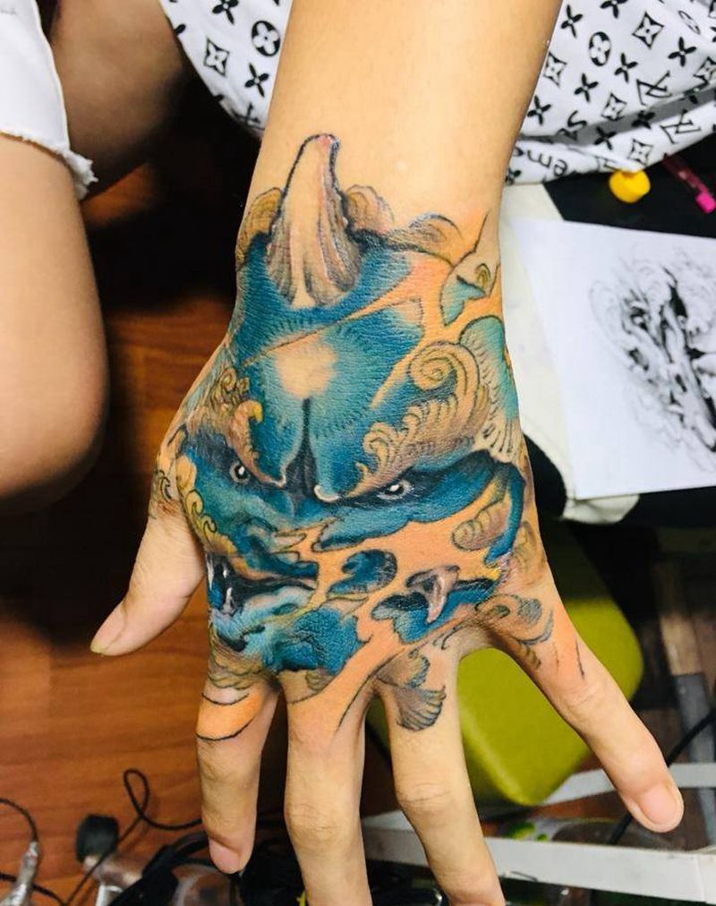 爆手背、遮盖伤疤纹身图片