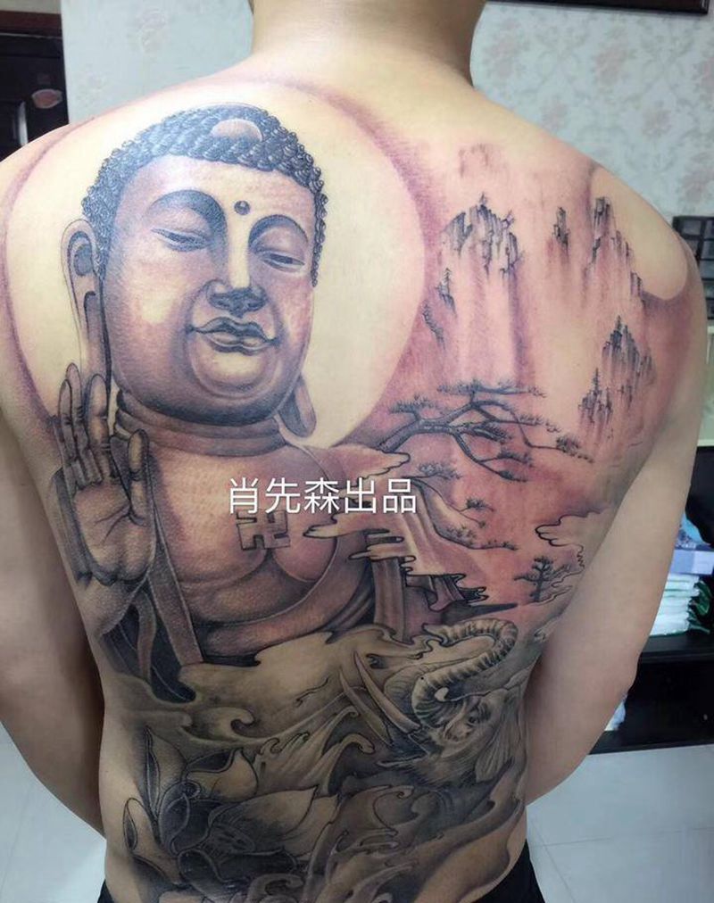 佛纹身图片