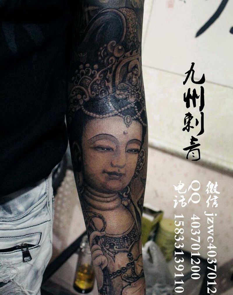 观音菩萨纹身图片