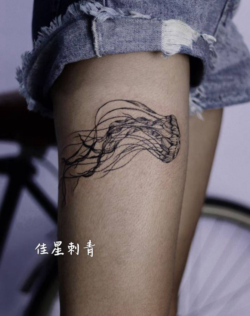 水母纹身图片