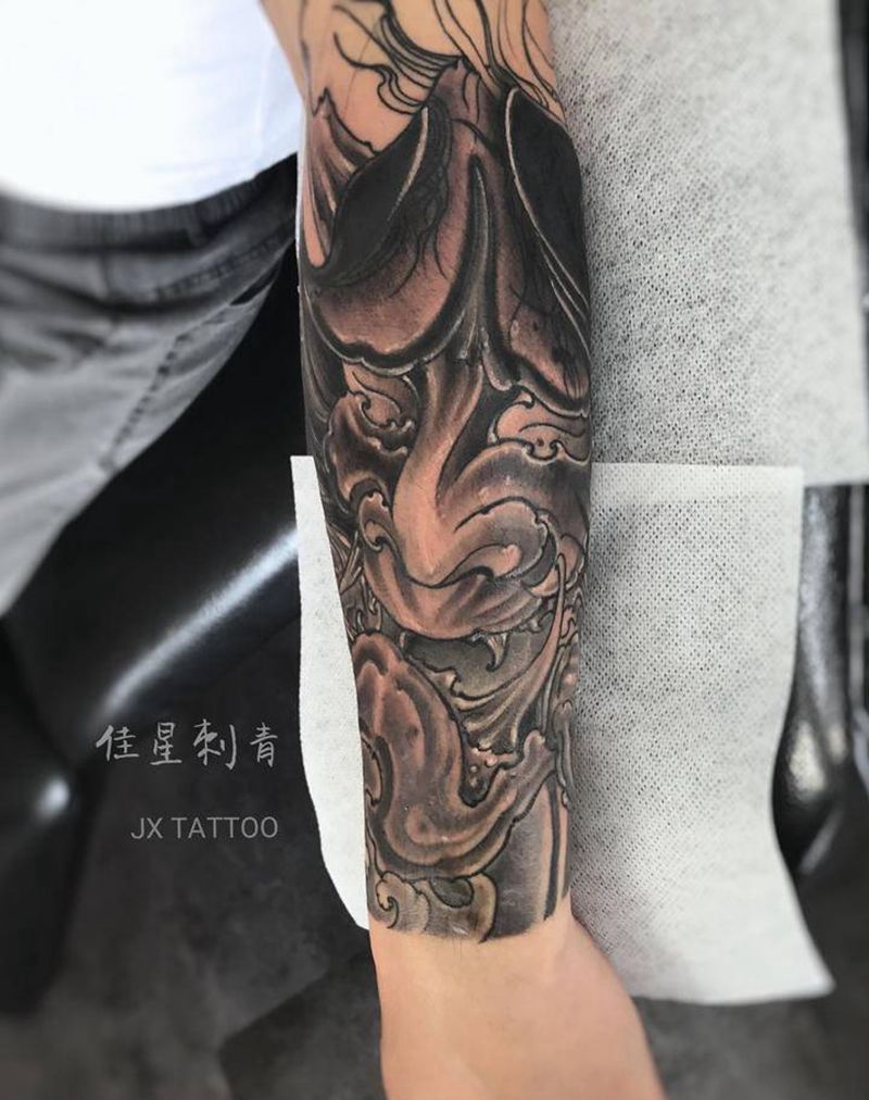 般若纹身图片_手臂新传统纹身图案