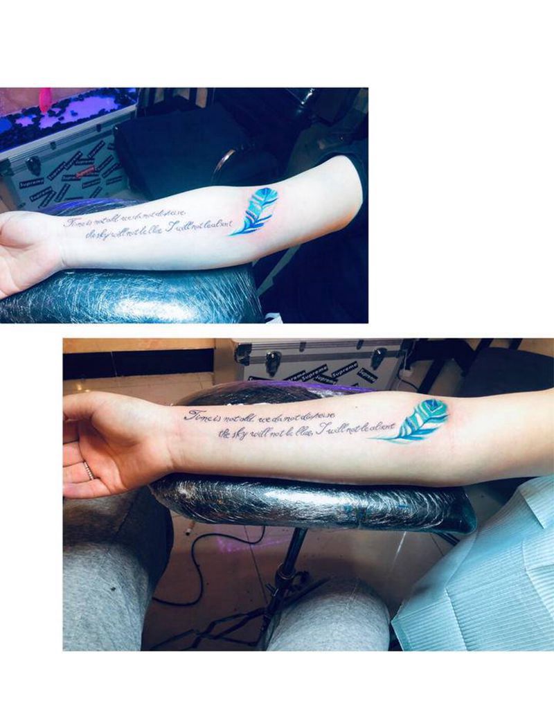 闺蜜纹身纹身图片_手臂手部花体字纹身图案