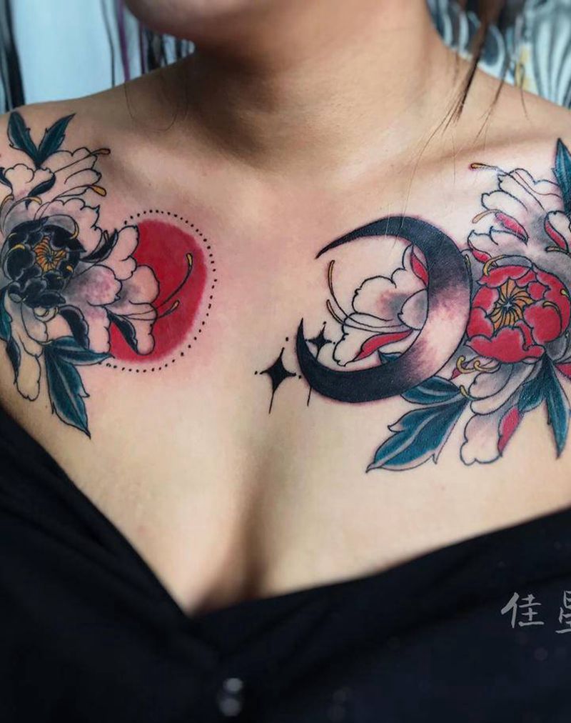 今日工纹身图片_胸部纹身图案