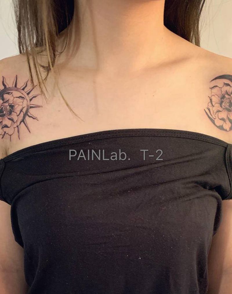 肩花纹身图片_肩部纹身图案