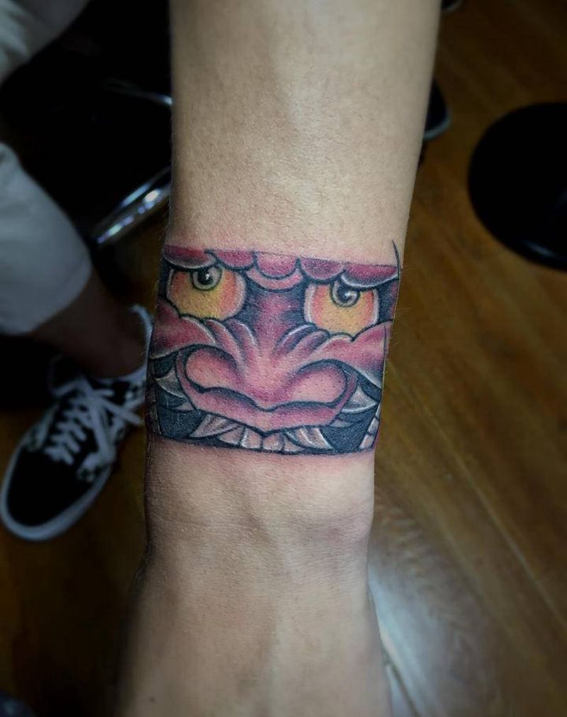 般若手环纹身图片_手臂手部纹身图案