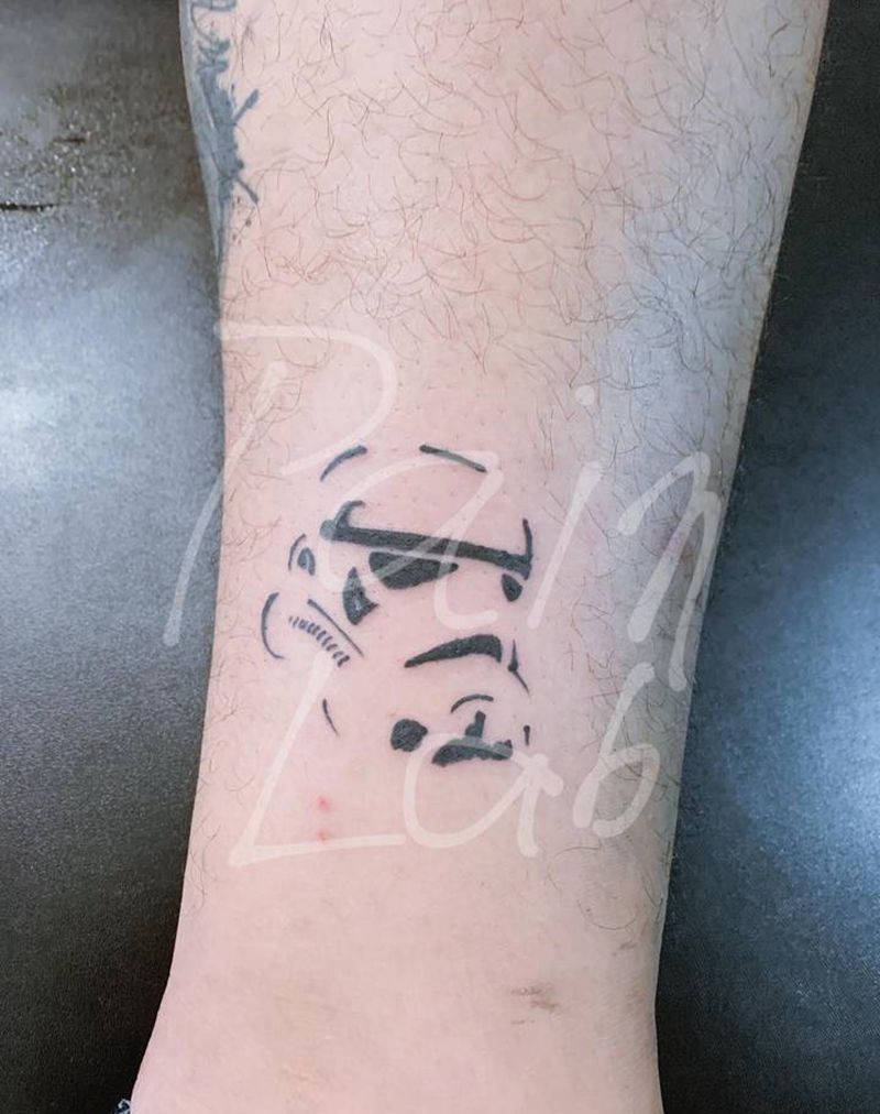 星球大战纹身图片_腿部纹身图案