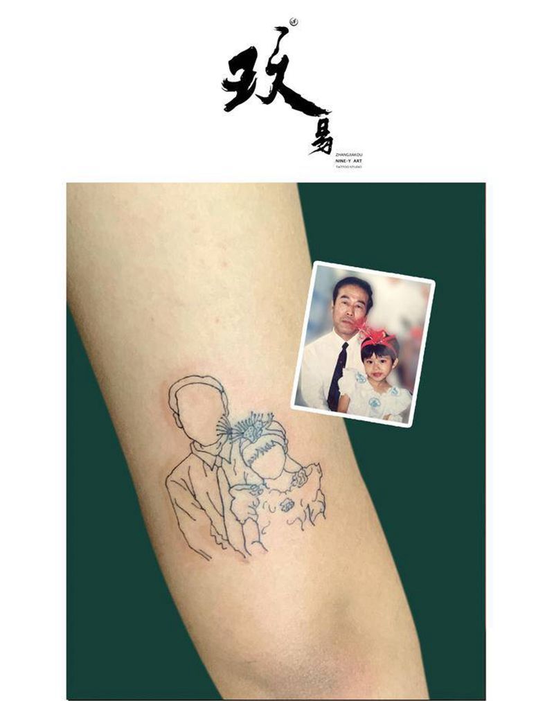 宠爱纹身图片_手臂几何纹身图案