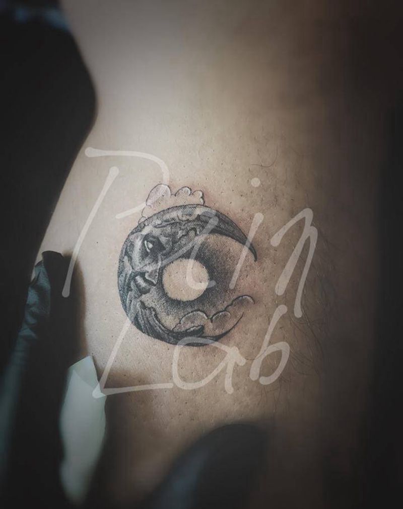 非原创设计纹身图片_腿部纹身图案