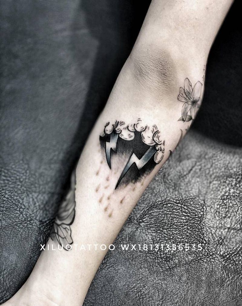school 雷阵雨纹身图片_Old School纹身图案