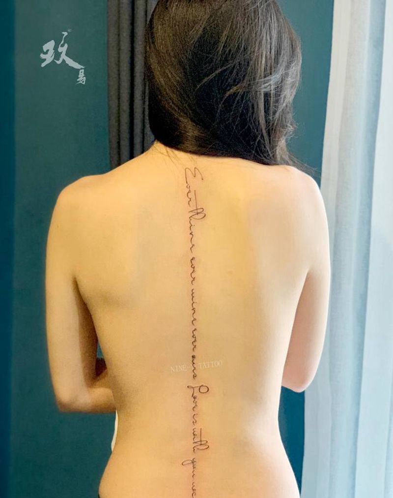 英文纹身图片_背部纹身图案