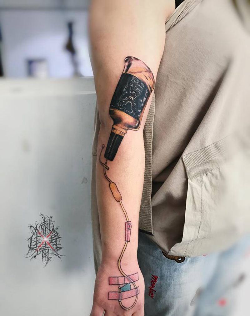 酒蒙子纹身图片_手臂New School纹身图案