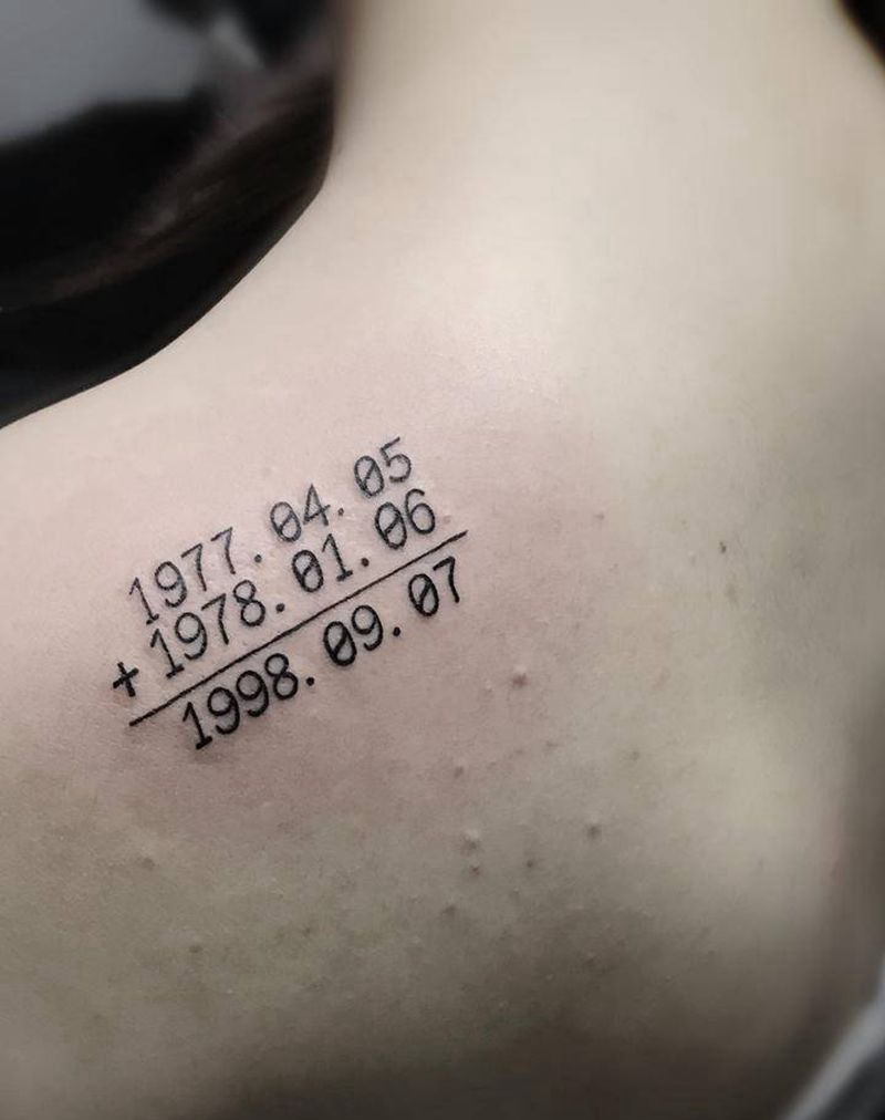 生日纹身图片_背部纹身图案