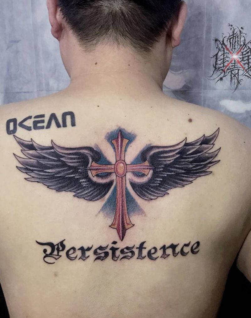 张继科粉丝儿纹身图片_背部纹身图案