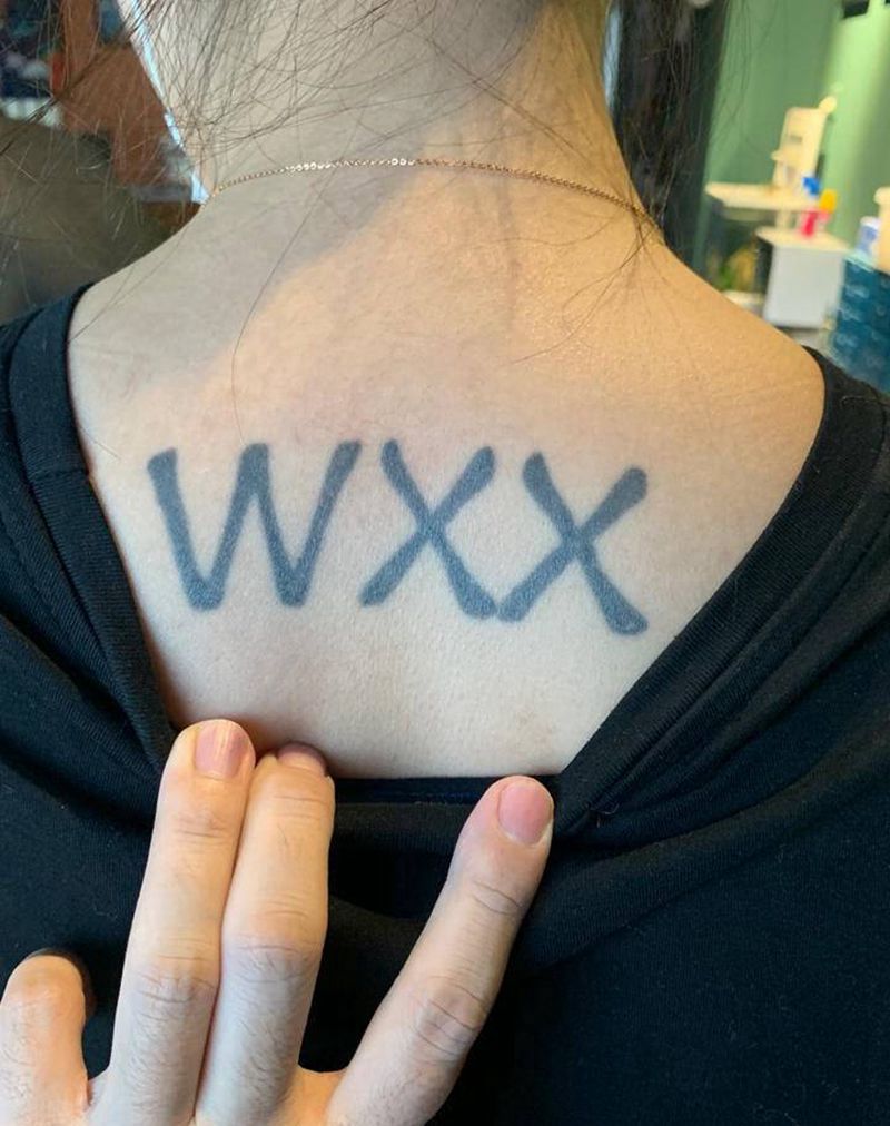 遮盖纹身图片_几何纹身图案