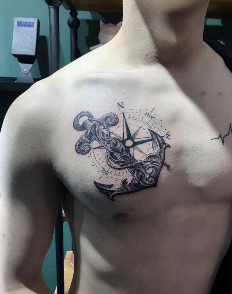 ⚓️纹身图片_胸部纹身图案