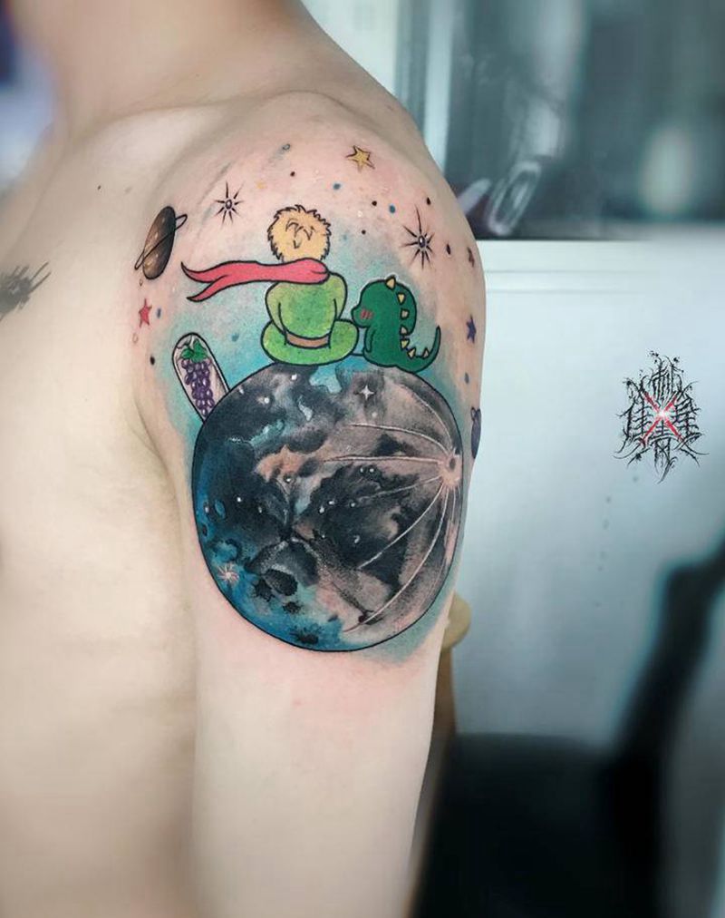 设计个小王子纹身图片_手臂纹身图案