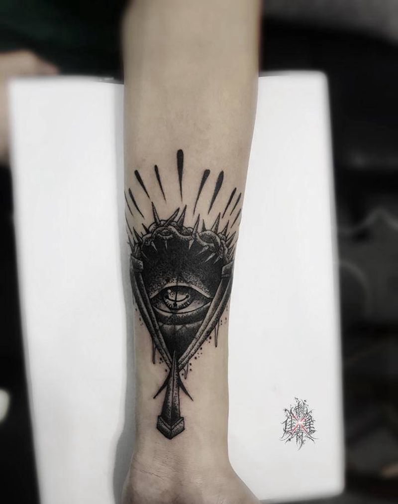 上帝之眼纹身图片_手臂纹身图案