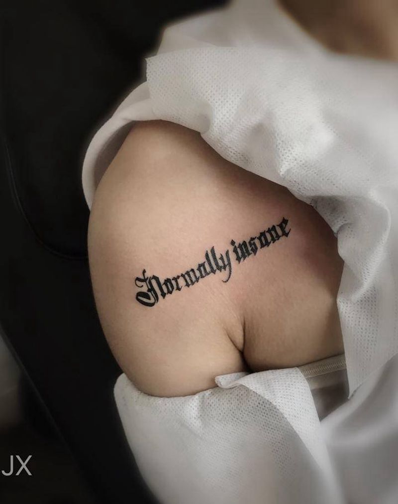 英文纹身图片_肩部纹身图案