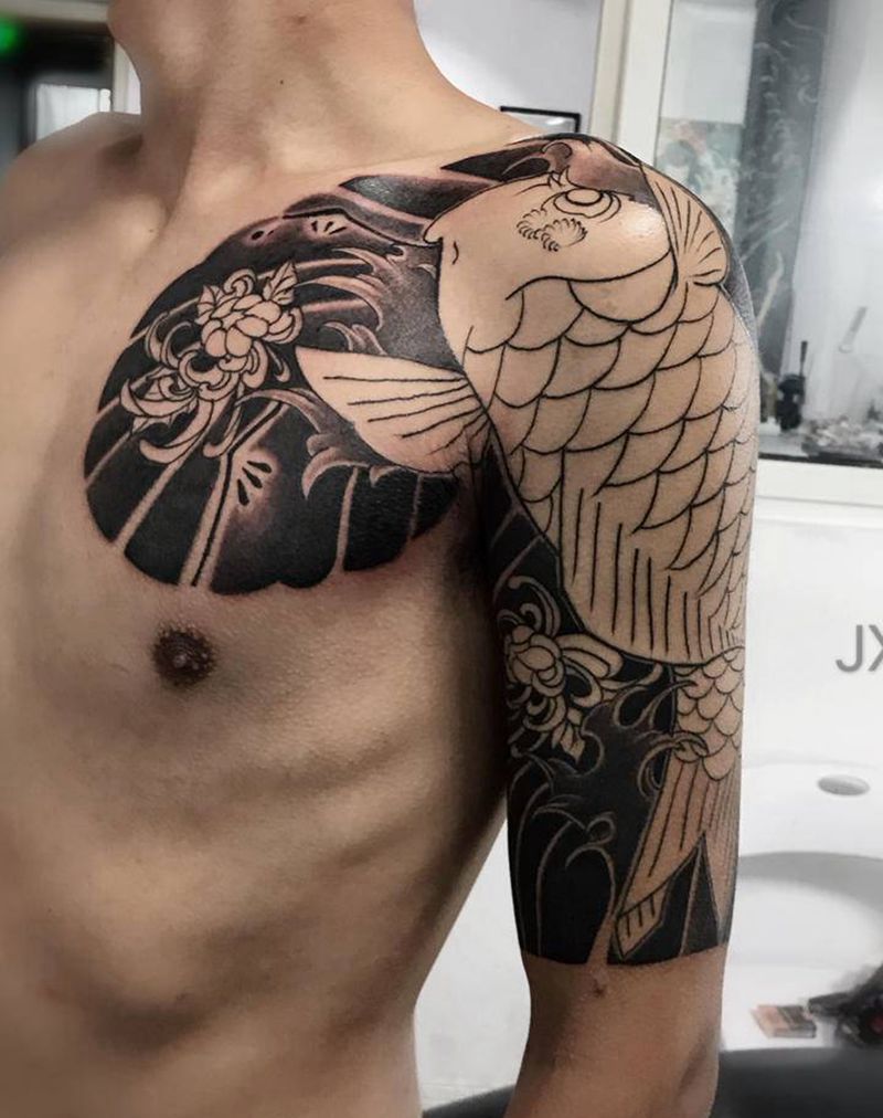 未完纹身图片_手臂老传统纹身图案