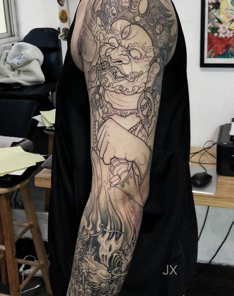 未完纹身图片_手臂新传统纹身图案