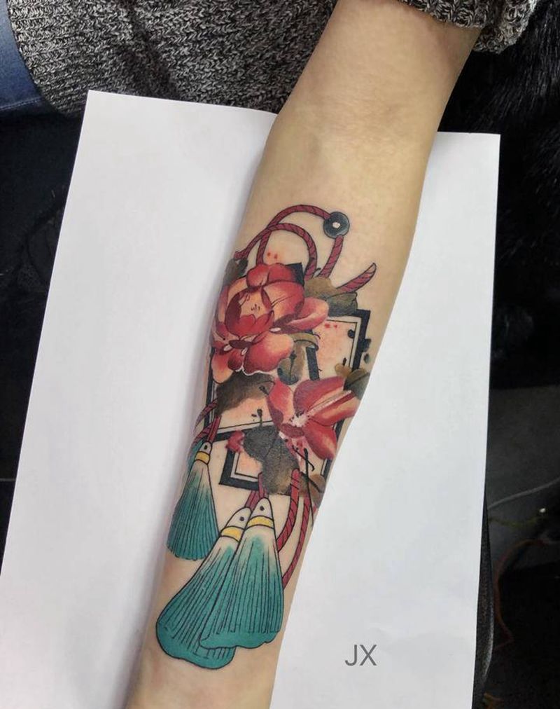 御守完成纹身图片_手臂纹身图案