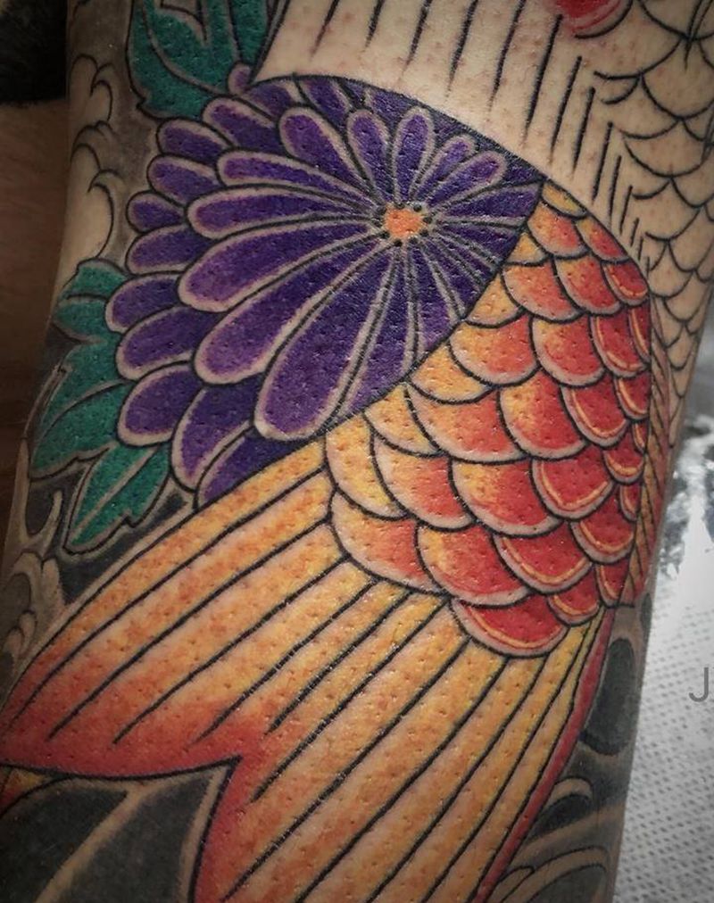 一角纹身图片_手臂老传统纹身图案