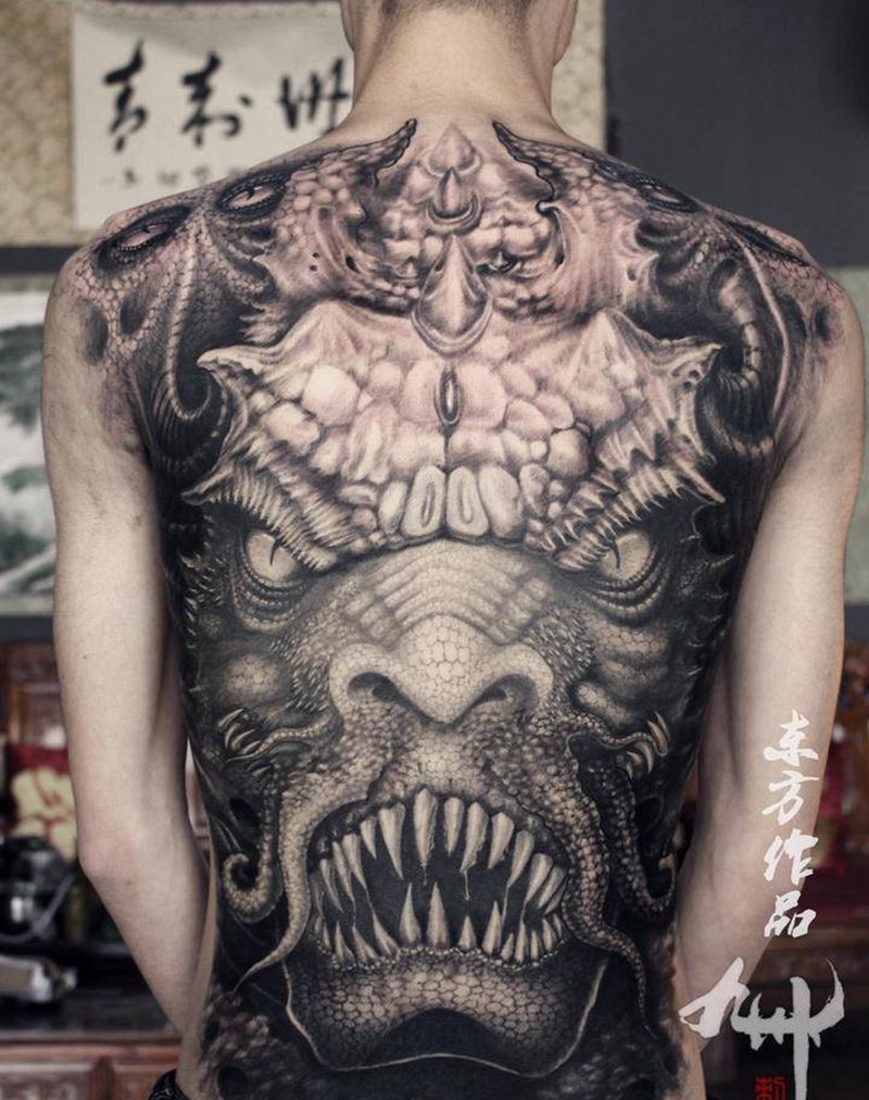 龙威，东方作品纹身图片