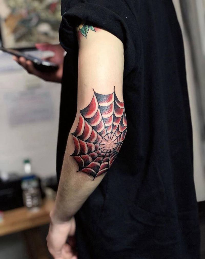蜘蛛侠纹身图片_手臂Old School纹身图案