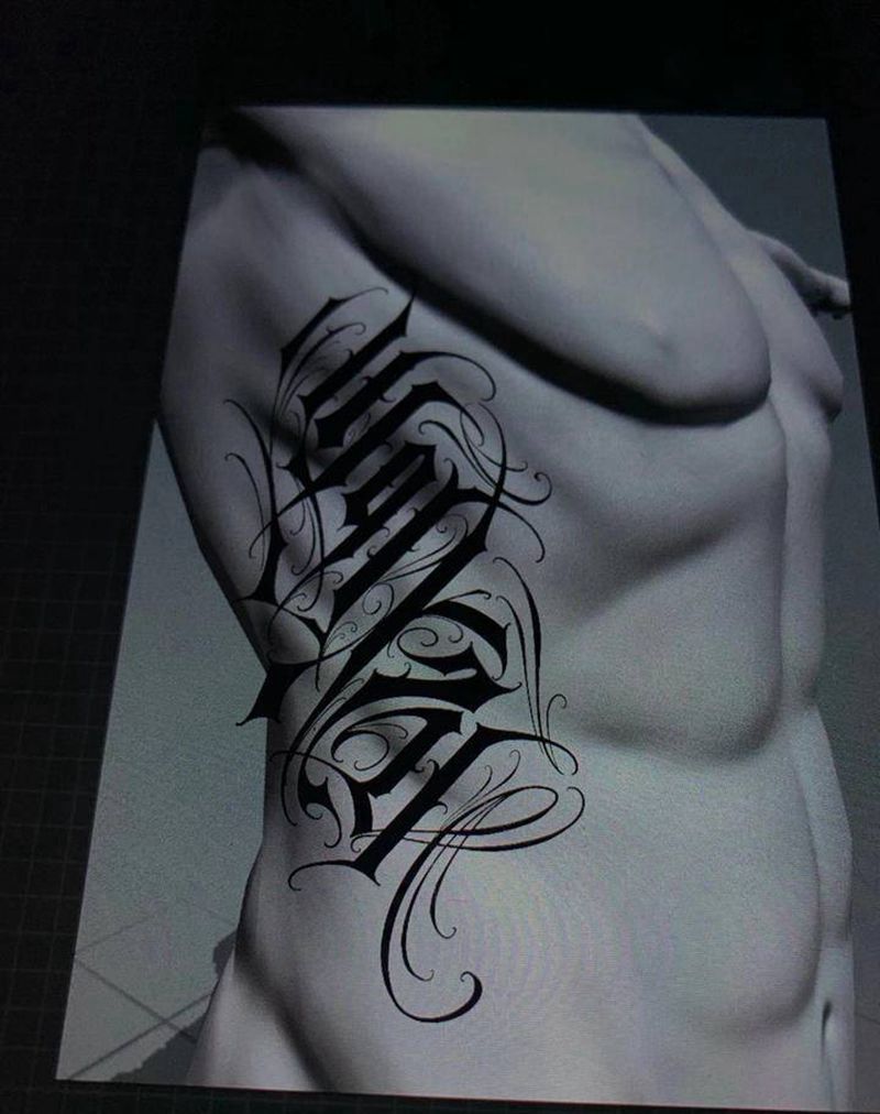 .纹身图片_腰部纹身图案