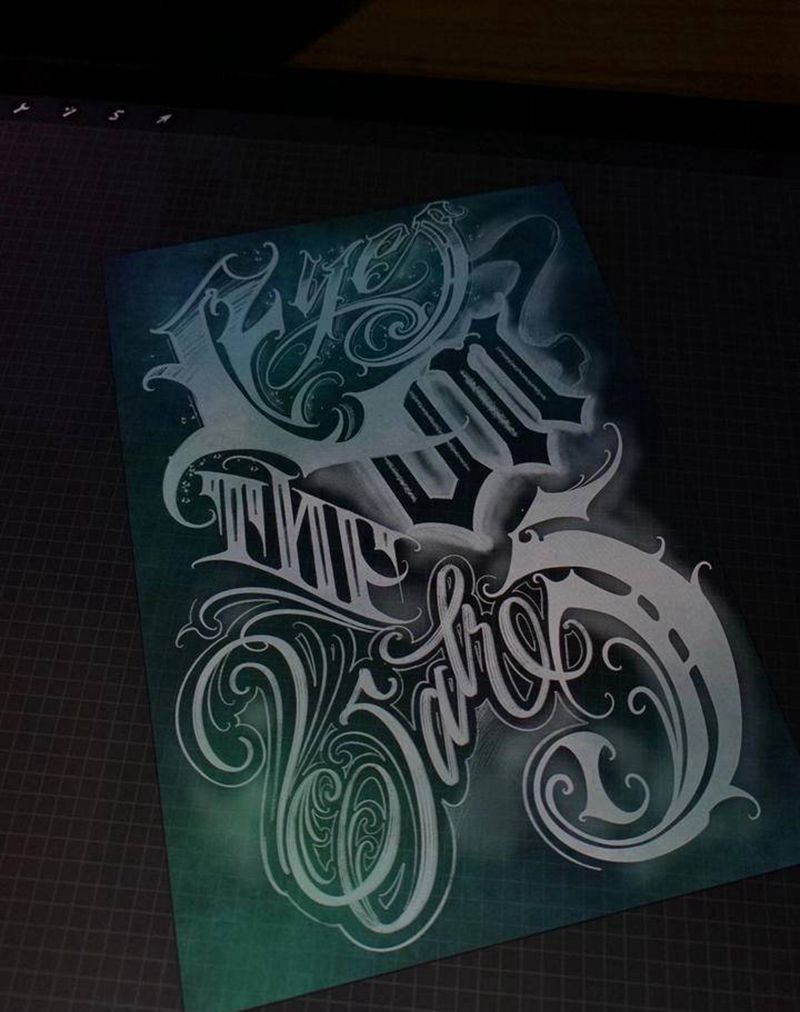 .纹身图片_花体字纹身图案