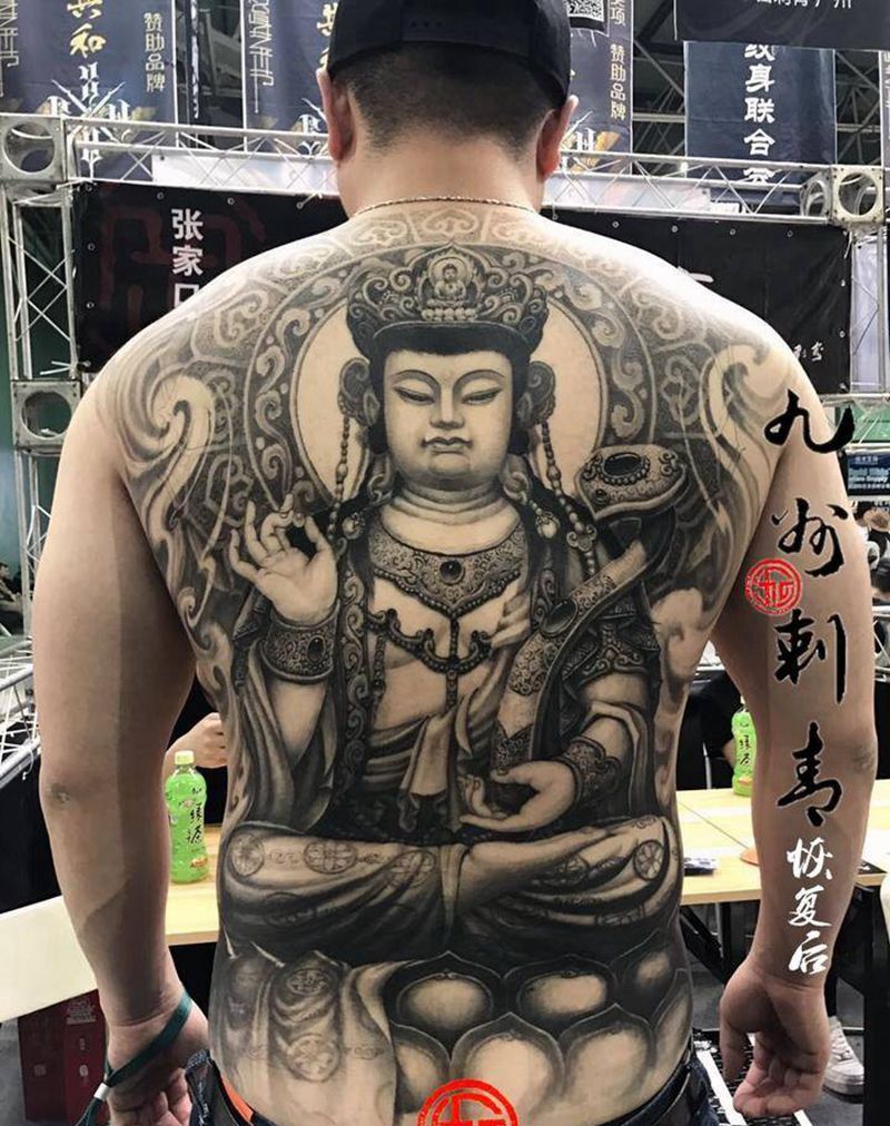 普贤菩萨纹身图片