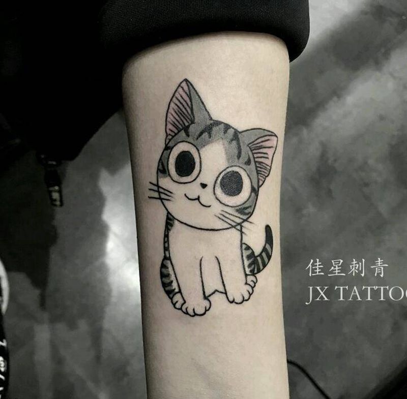 起司猫纹身图片