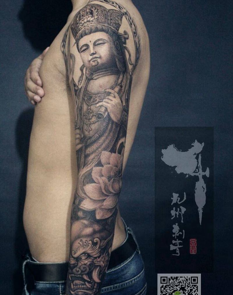 文殊菩萨纹身图片