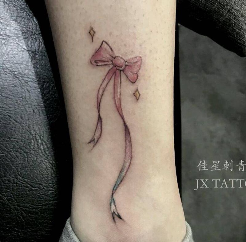 蝴蝶结纹身图片