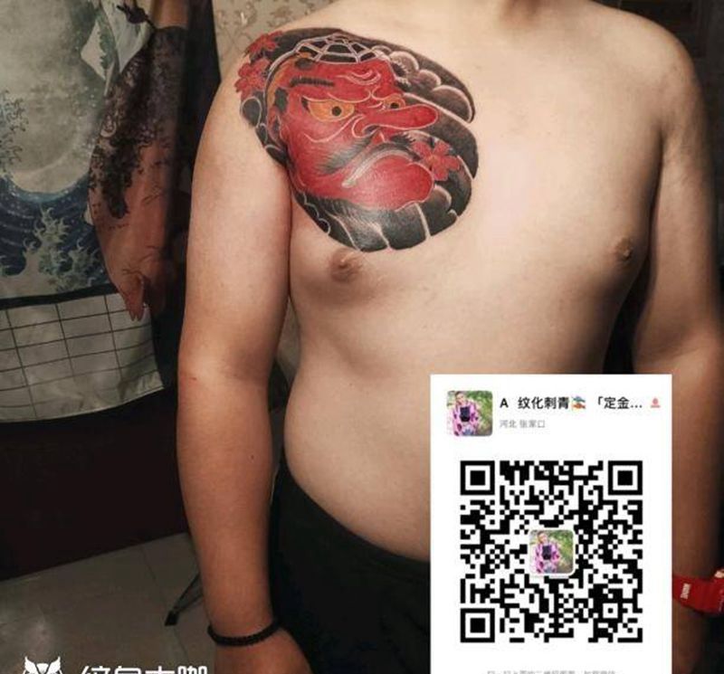 天狗纹身图片_老传统纹身图案