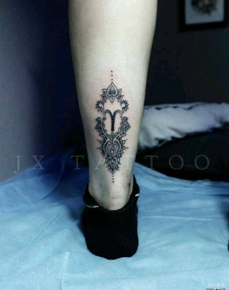 白羊座纹身图片