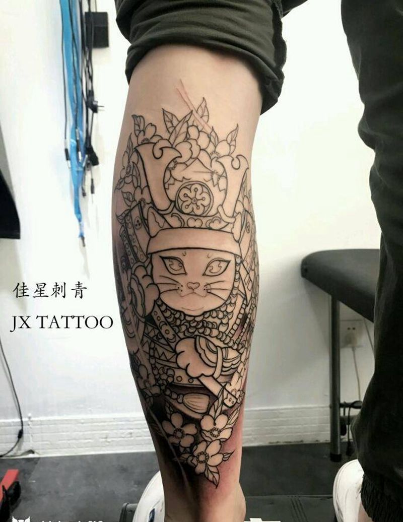 猫武士未完纹身图片