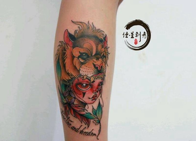 今日工纹身图片