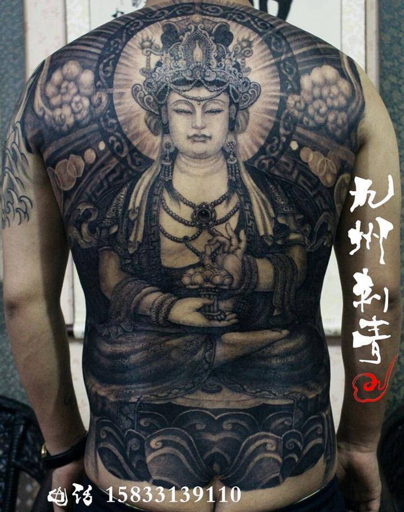 大势至菩萨纹身图片